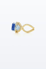 Unenhanced Sapphire Rope Ring